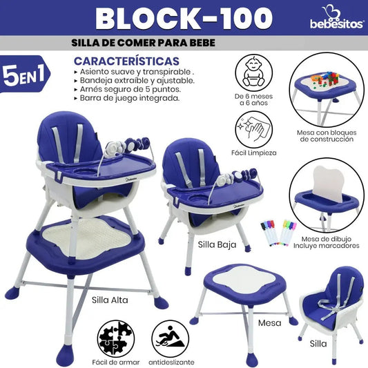 SILLA DE COMER BLOCK BEBESITOS