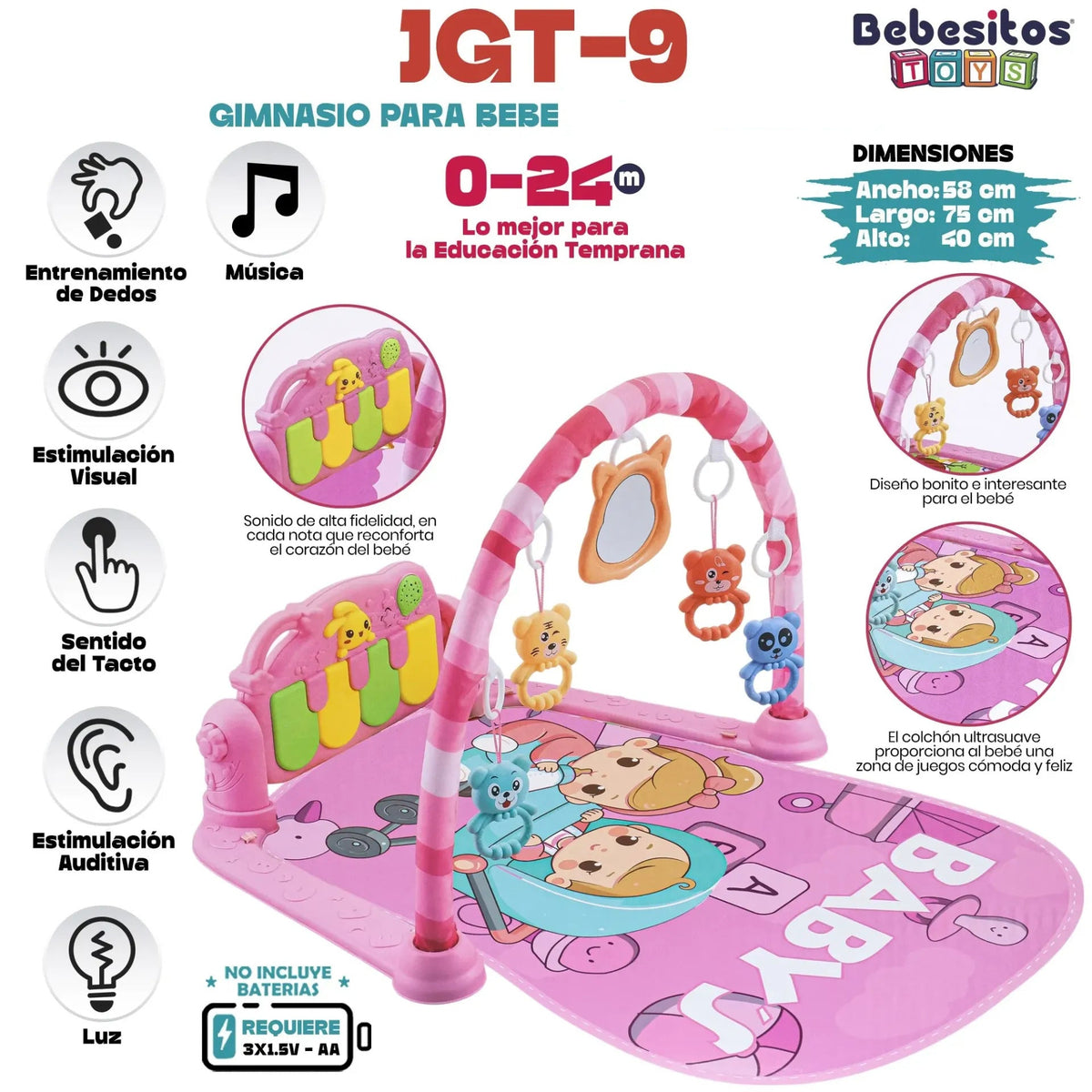 GIMNASIO PARA BEBES JGT 9 BEBESITOS