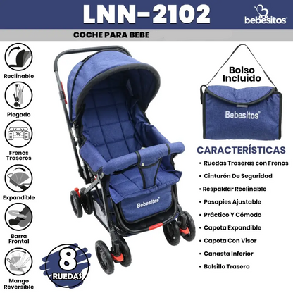 COCHE DOBLE VISTA LNN BEBESITOS