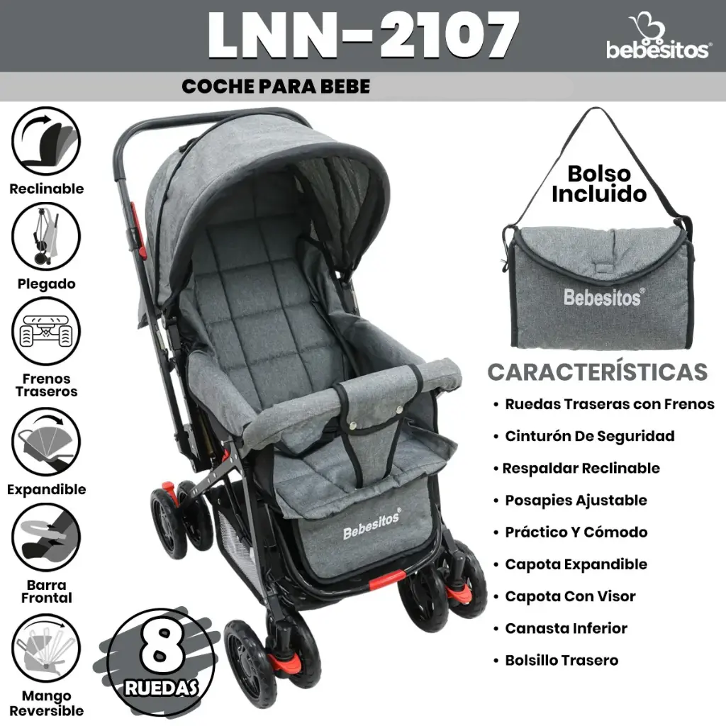 COCHE DOBLE VISTA LNN BEBESITOS