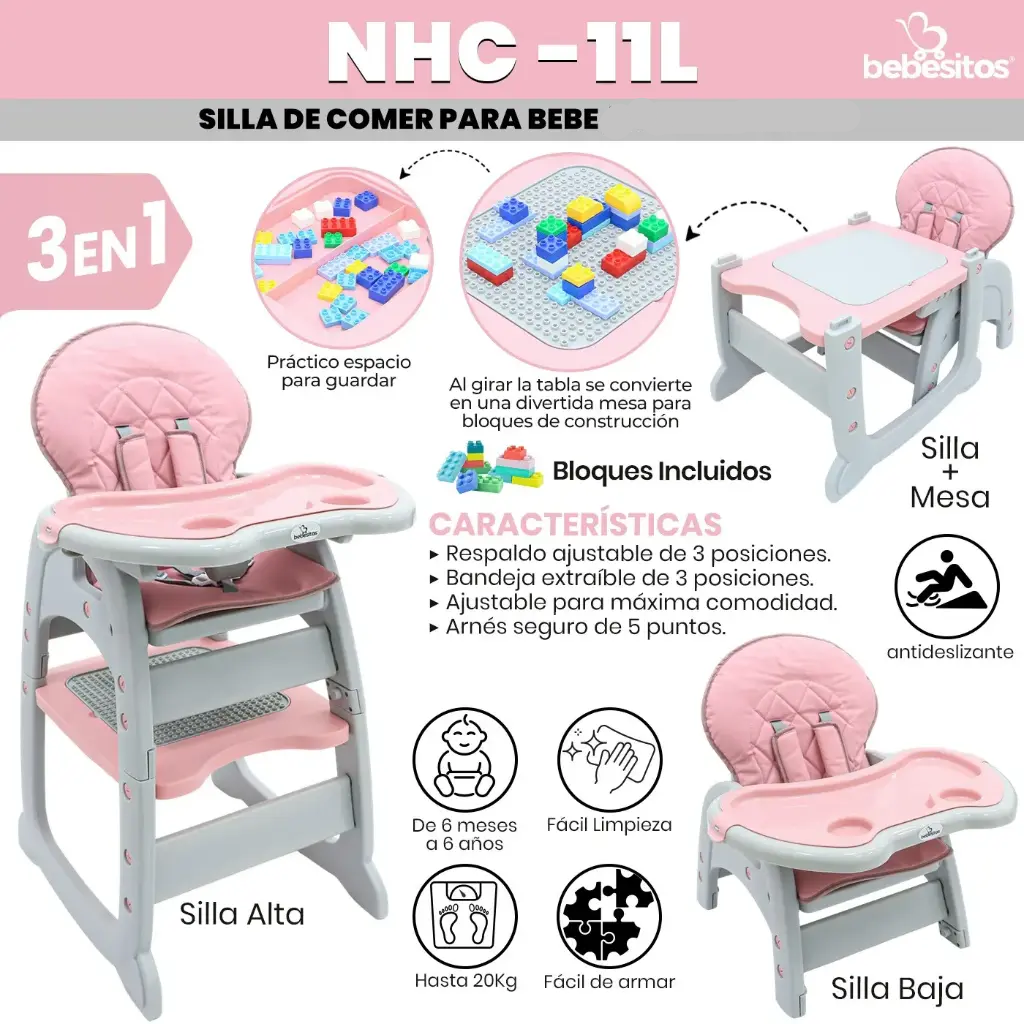 SILLA DE COMER NCL BEBESITOS