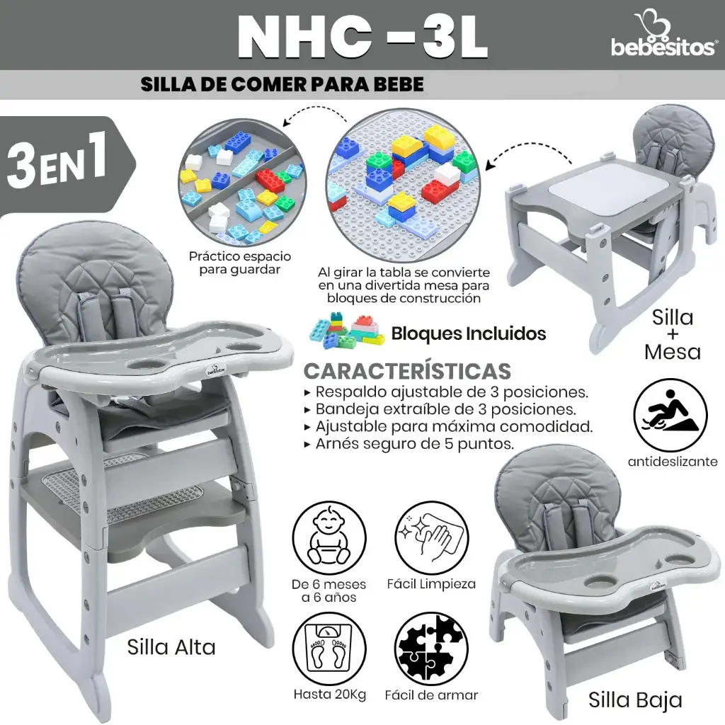 SILLA DE COMER NCL BEBESITOS