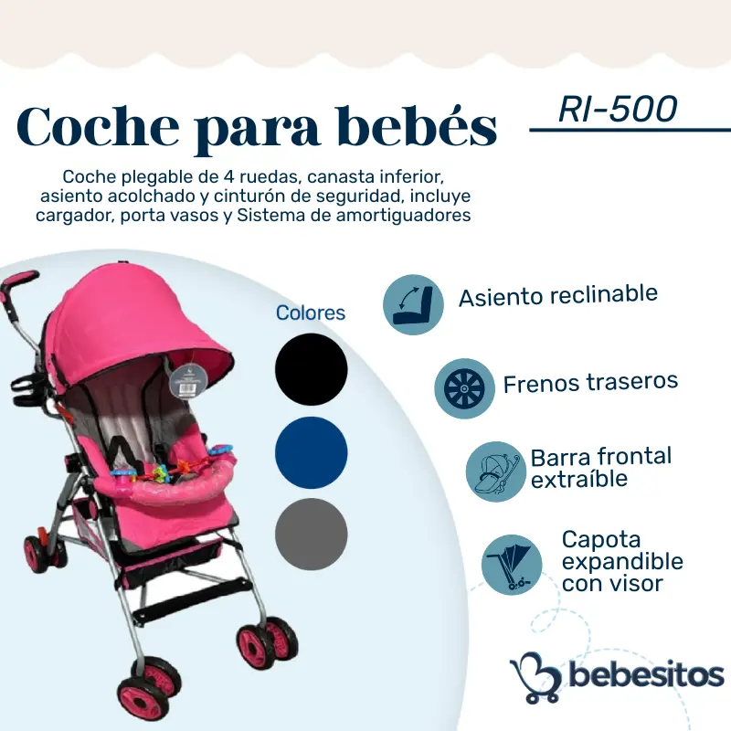 COCHE PARAGUAS RI-500 BEBESITOS