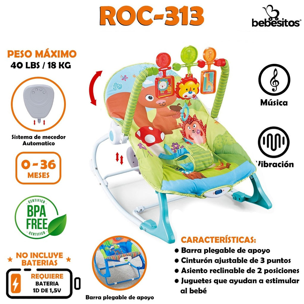 SILLA MECEDORA ELECTRICA BEBESITOS