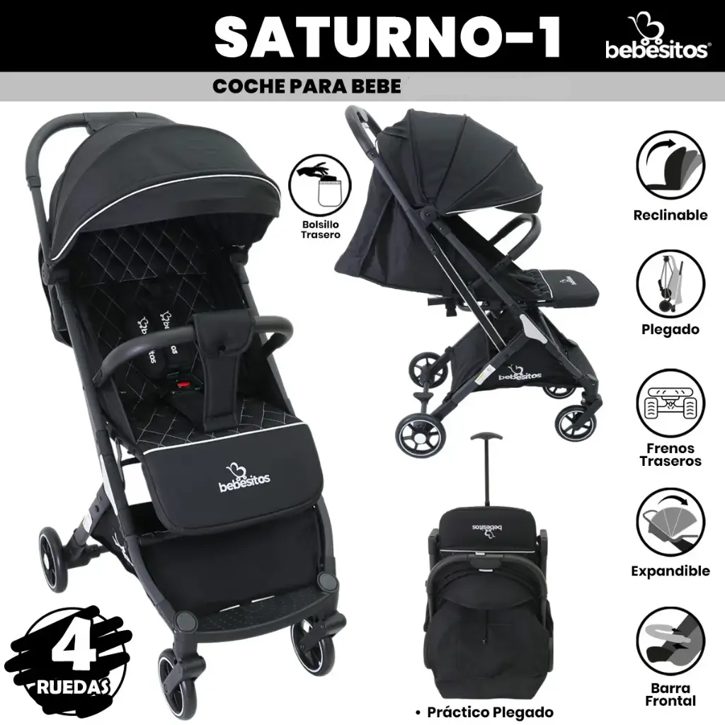 COCHE MALETA SATURNO BEBESITOS