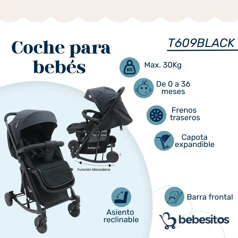 COCHE MECEDORA BEBESITOS