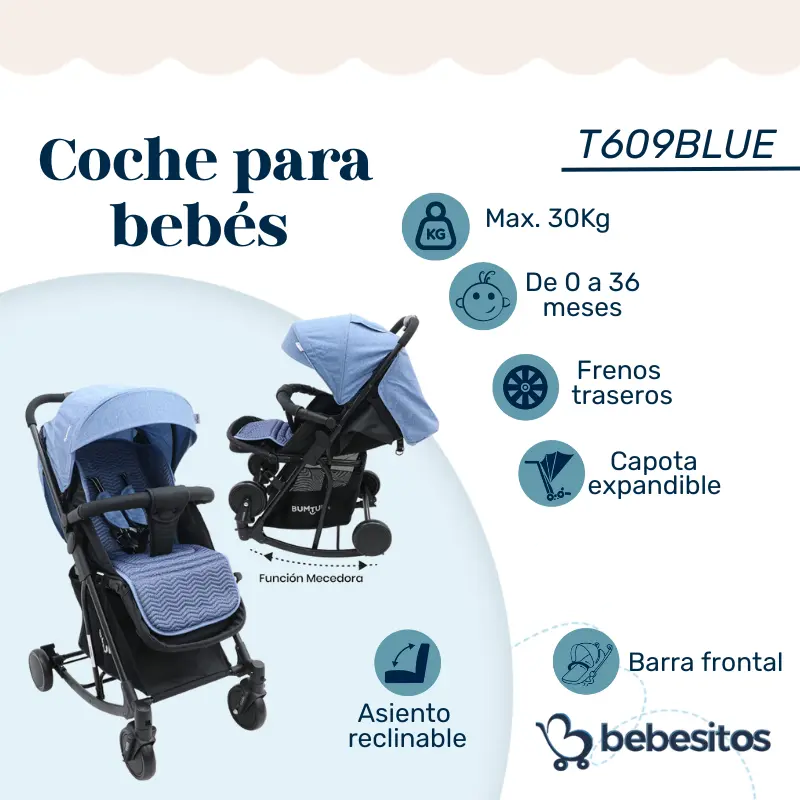 COCHE MECEDORA BEBESITOS