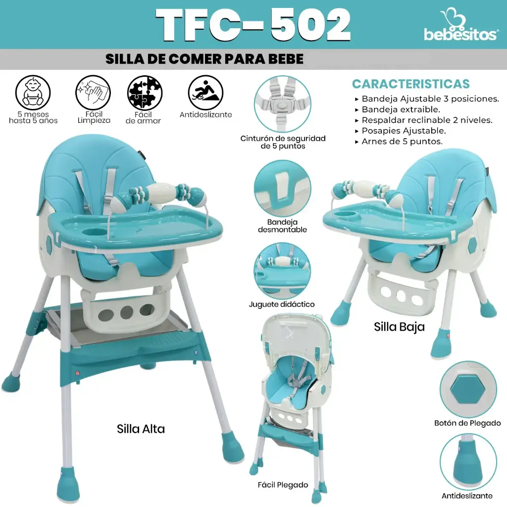 SILLA DE COMER TFC BEBESITOS
