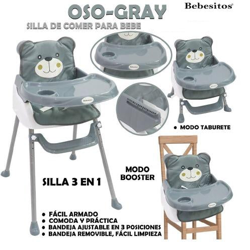 SILLA PARA COMER OSO BEBESITOS