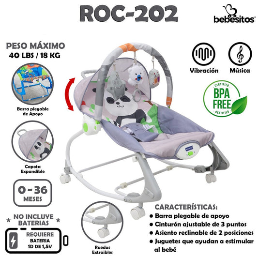 SILLA MECEDORA CON RUEDAS BEBESITOS