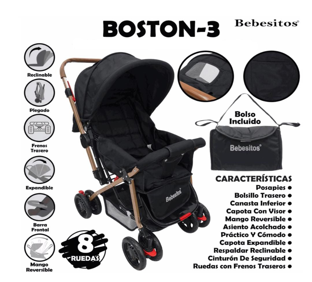 COCHE DOBLE VISTA BOSTON BEBESITOS