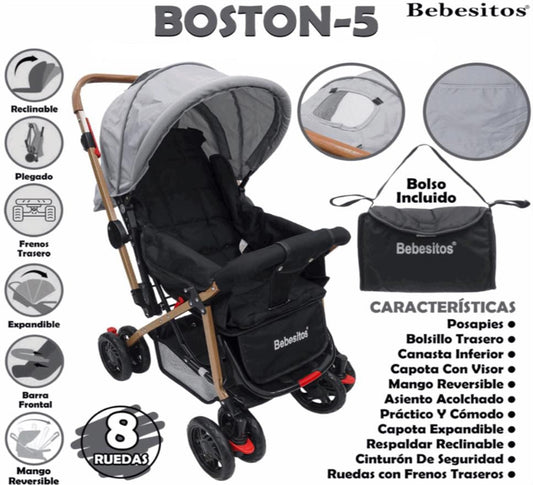 COCHE DOBLE VISTA BOSTON BEBESITOS