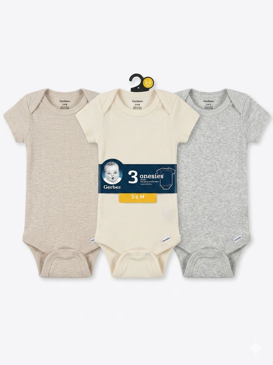 SET 3 BODYS CREAM GERBER