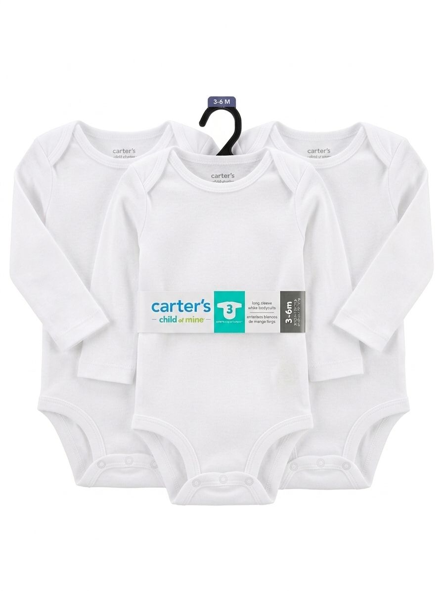 SET 3 BODYS MANGA LARGA CARTERS