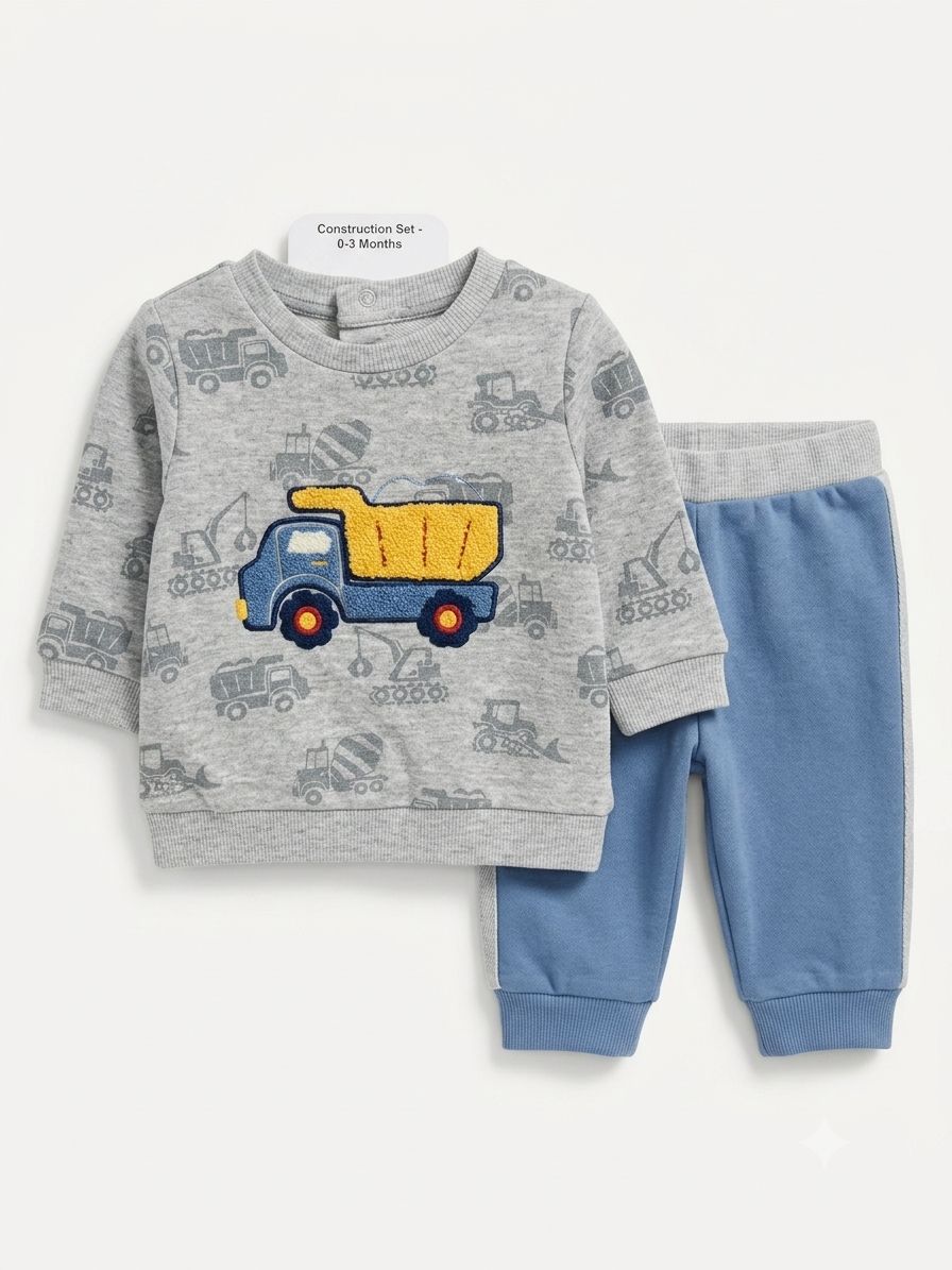 SET 2 PIEZAS GREY TRUCK LITTLE ME