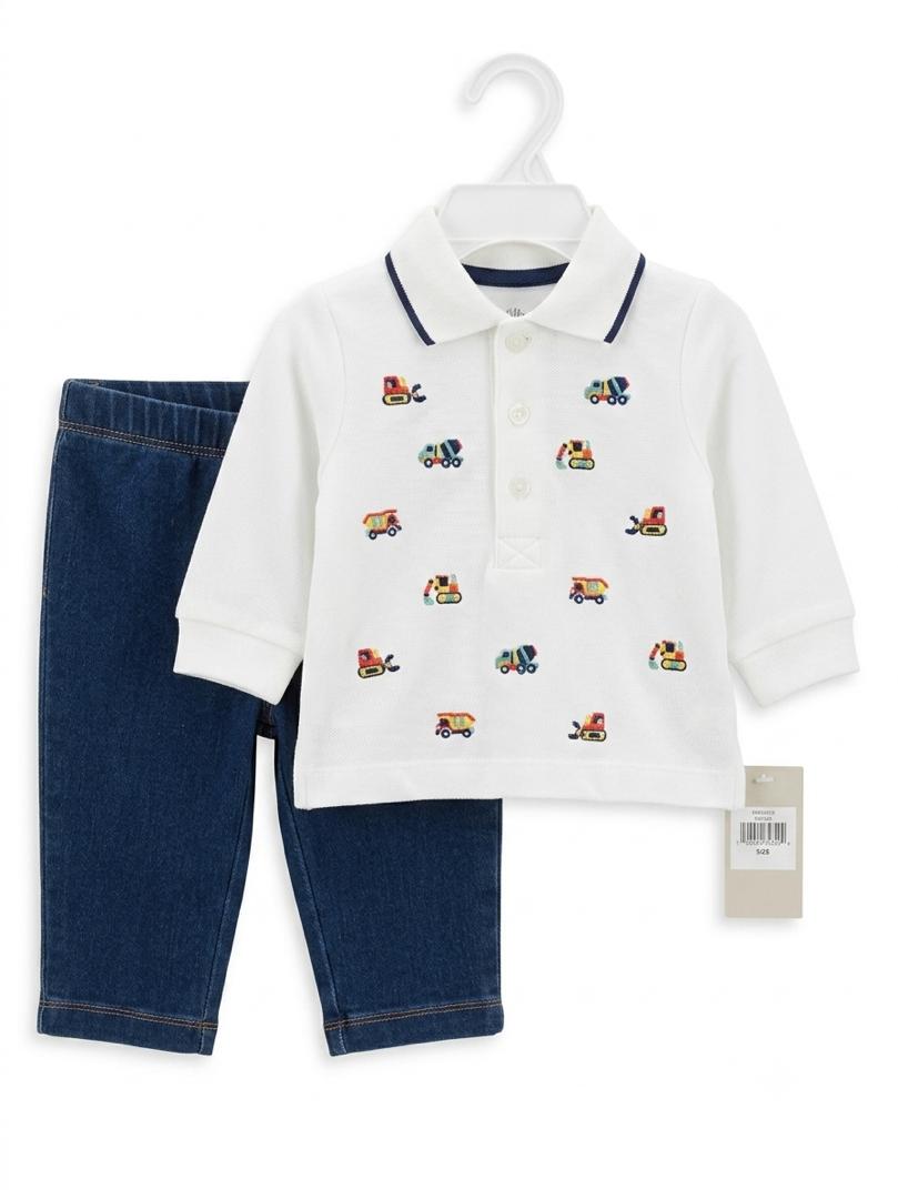 SET 2 PIEZAS WHITE CAR LITTLE ME
