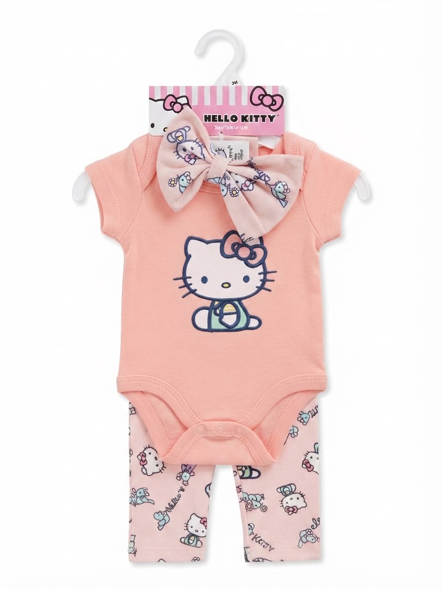 SET 3 PIEZAS CORAL HELLO KITTY