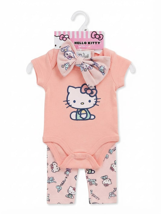 SET 3 PIEZAS CORAL HELLO KITTY