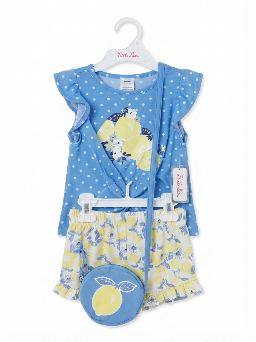 SET 3 PIEZAS LEMONS BLUE LITTLE LASS