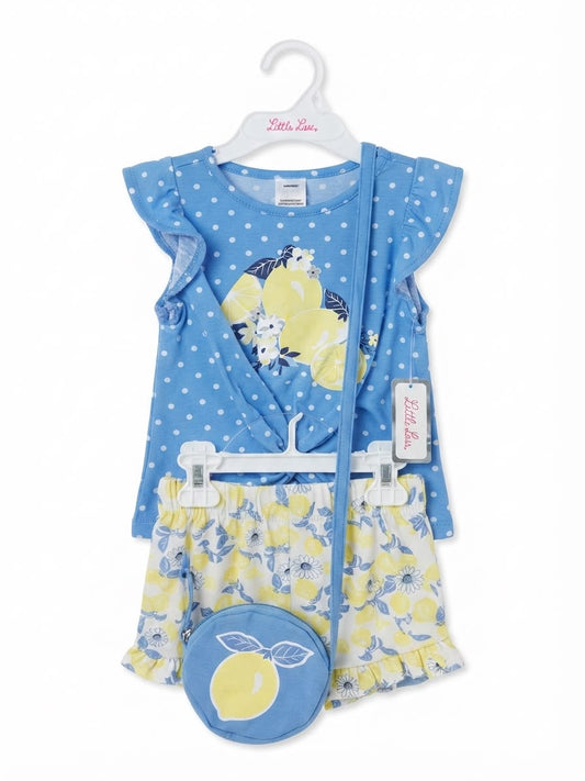 SET 3 PIEZAS LEMONS BLUE LITTLE LASS