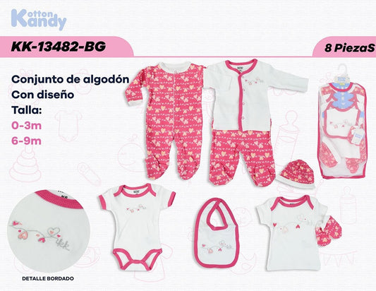 SET 8 PIEZAS LOVE KOTTON KANDY