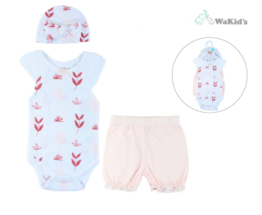 SET 3 PZAS FLORES WAKIDS