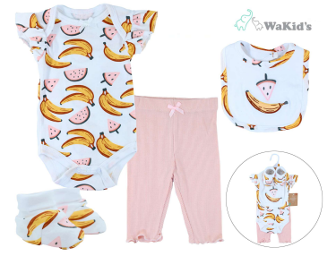 SET 3 PZAS BANANA WAKIDS