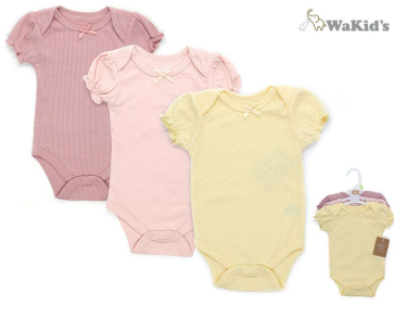 SET 3 BODYS UNICOLOR NIÑA WAKIDS