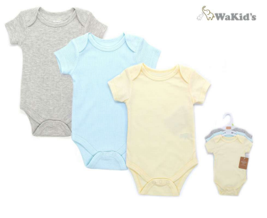SET 3 BODYS UNICOLOR NIÑO WAKIDS