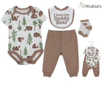 SET 4 PZAS OSITO WAKIDS