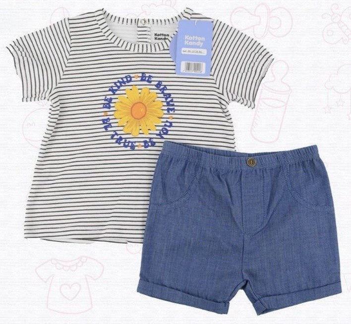 SET 2 PIEZAS GIRASOL  KOTTON KANDY